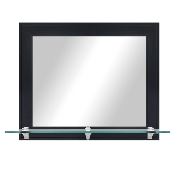 Ebern Designs Matsuichi Rectangle Wall Mirror with Shelves Wayfair
